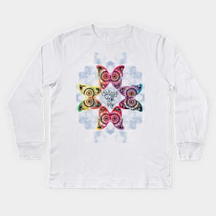 Spread your wings and fly Kids Long Sleeve T-Shirt